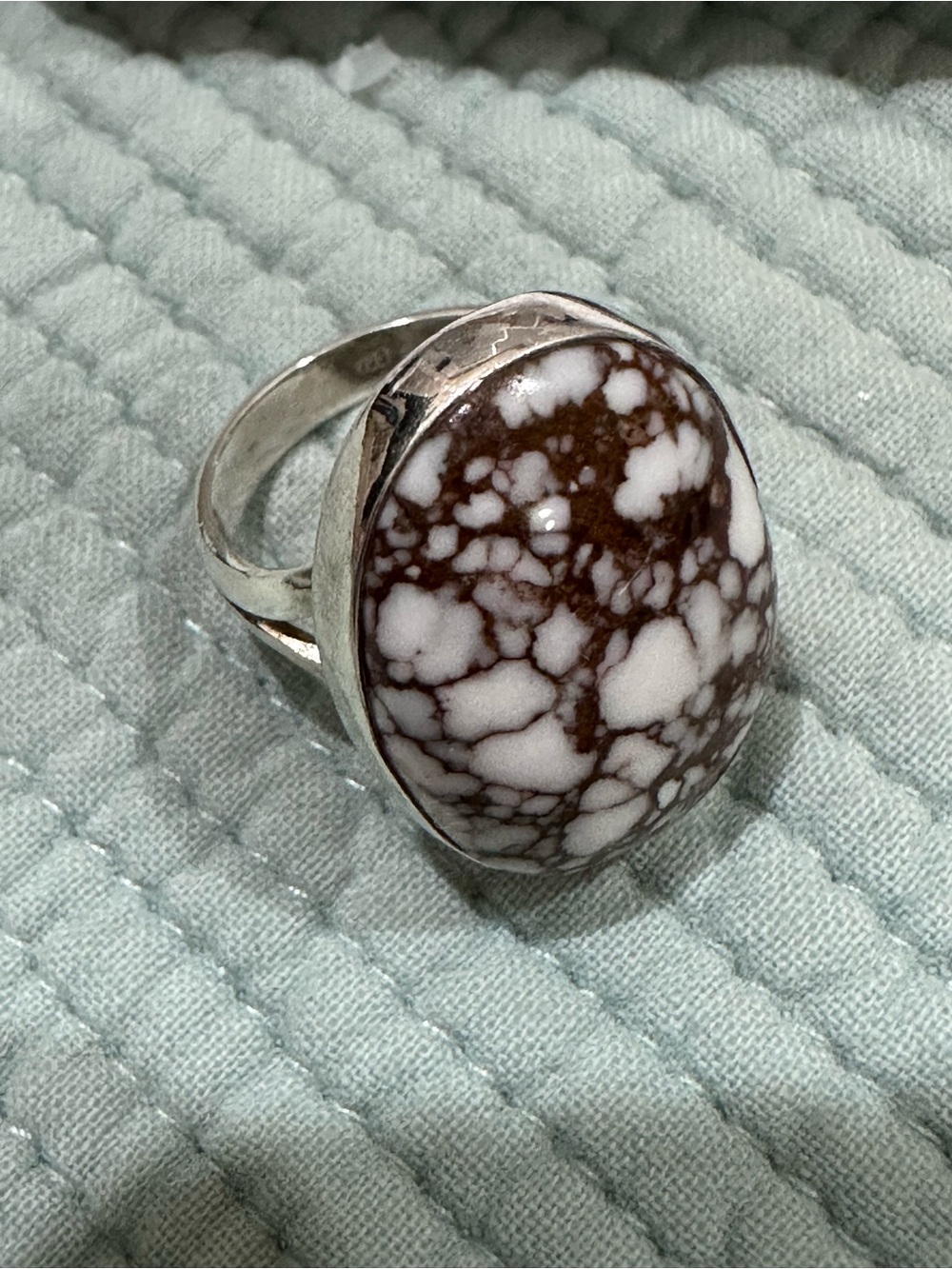 Sterling Silver Wildhorse Jasper Statement Ring - size 8